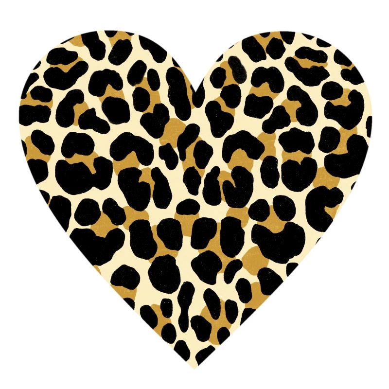 Coeur à imprimé léopard