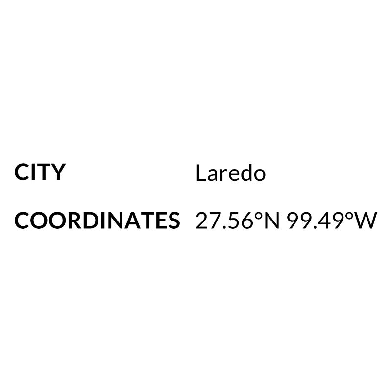 les coordonnées de Laredo, Texas, États-Unis
