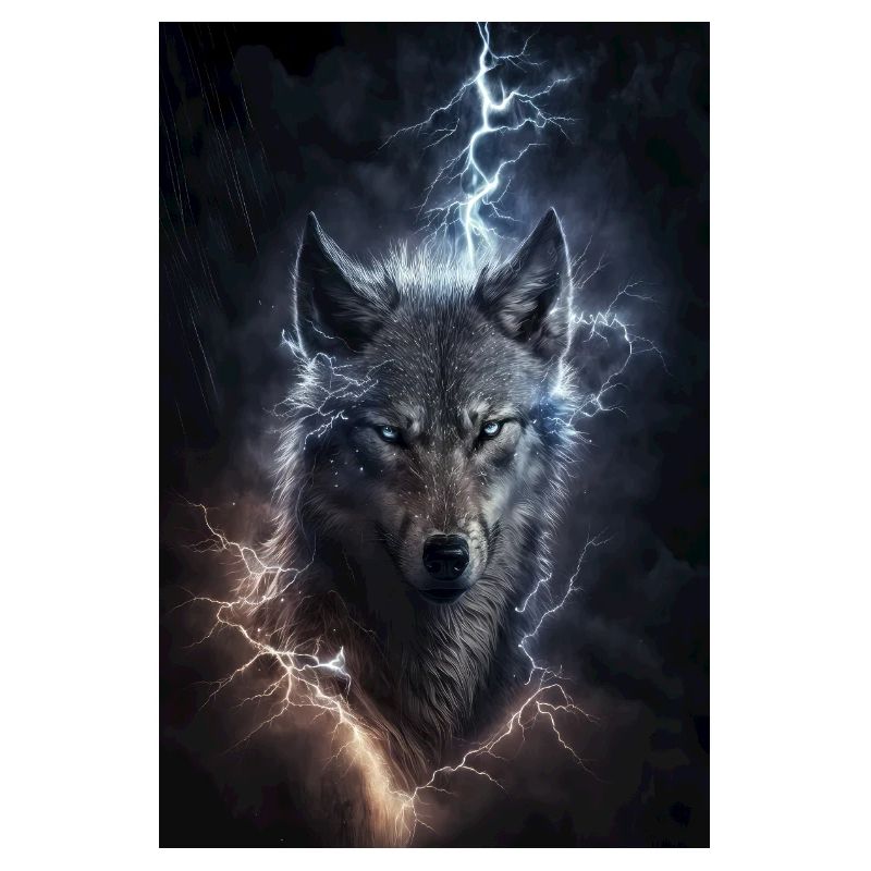 Wolf Blitz Donner Epic Cool Episch Wölfe