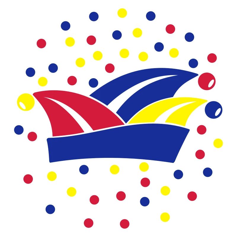 Fasching Karneval Narrenkappe 1, 2 oder 3 Farben