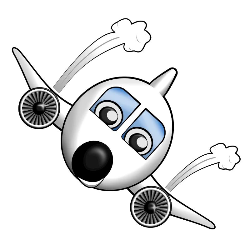 Flugzeug mit Gesicht