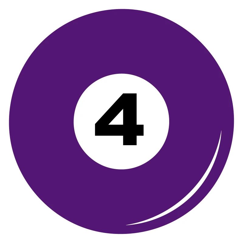 Numéro de boule de billard 4