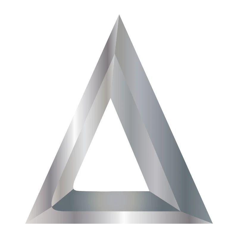 Math Symbols Delta Silver - Gift Idea