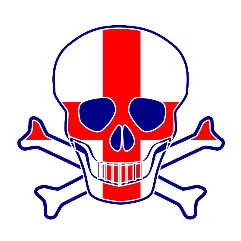 Crâne de drapeau de l'Angleterre