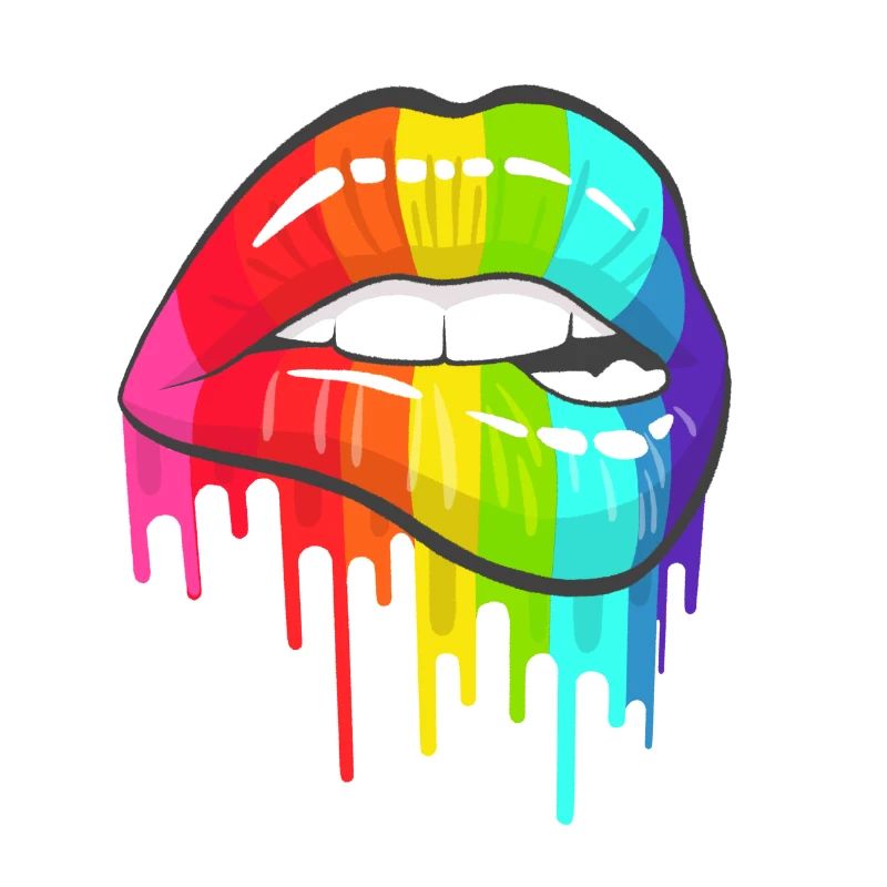 Lèvres arc-en-ciel