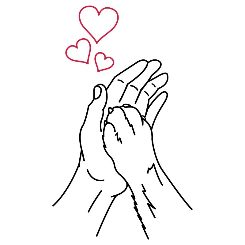 hand pfote amour