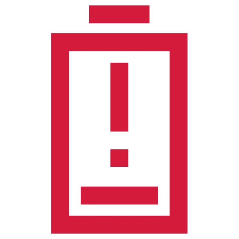 Warning Exclamation Point Battery Empty
