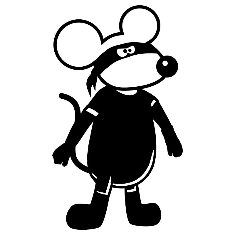 Souris Méchant Voleur Ninja Raid Voleur Cambrioleur