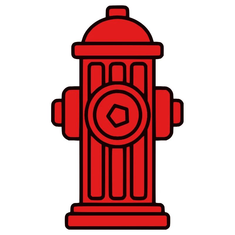 Classic Bold Red Fire Hydrant