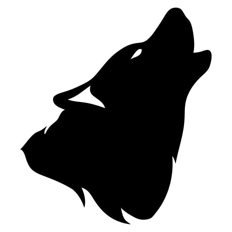 silhouette wolf howling shadow