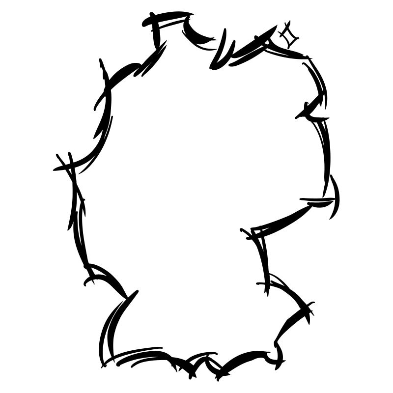 Map of Germany, hand-drawn, vector graphics