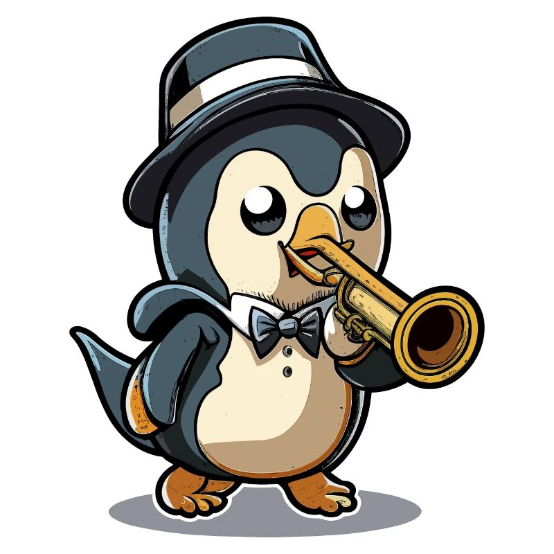 Trompetender Pinguin