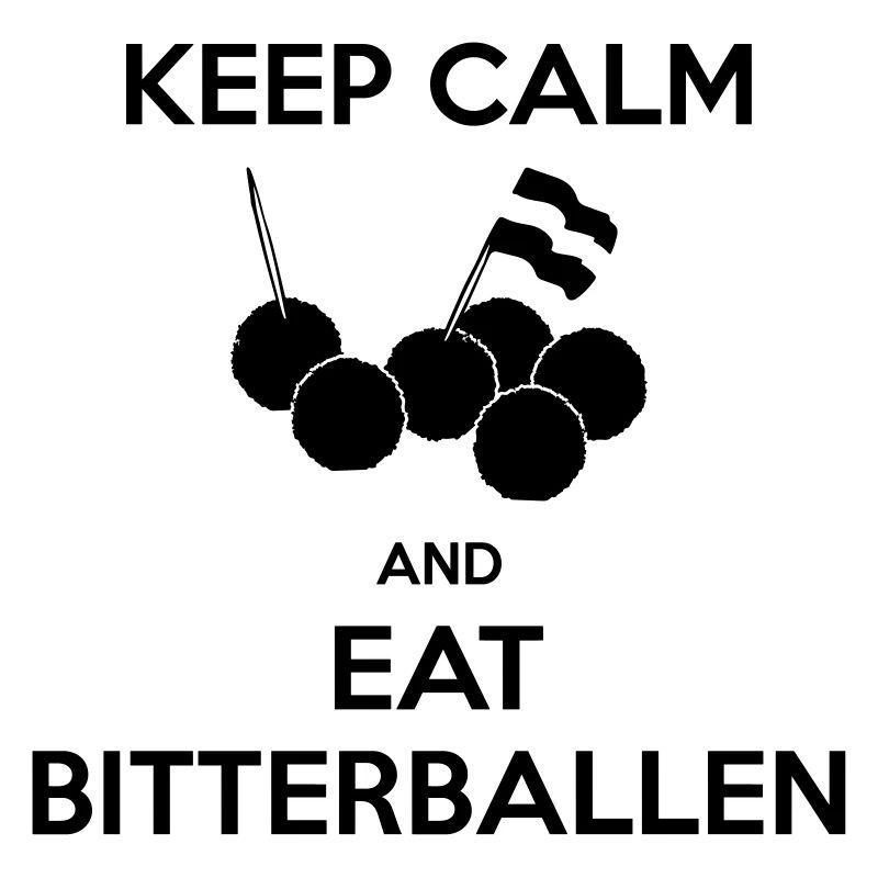 KEEP CALM and eat Bitterballen Multi Color Vector