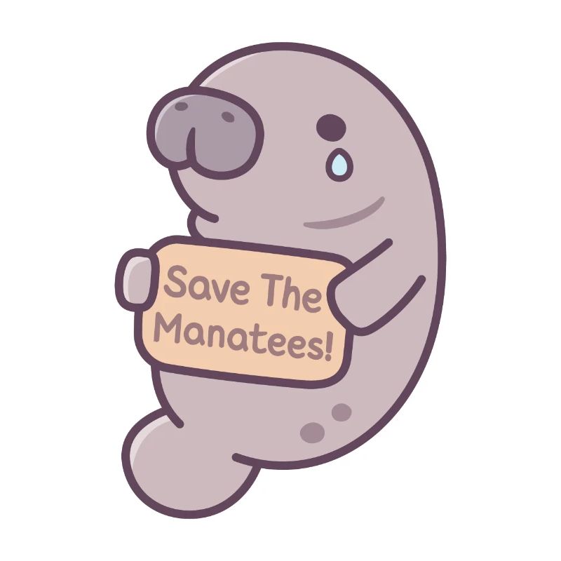 Sad Crying Manatee Save The Manatees