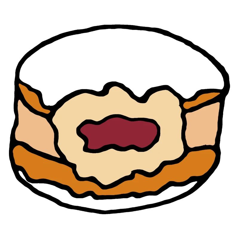 Berlin doughnut jam icing