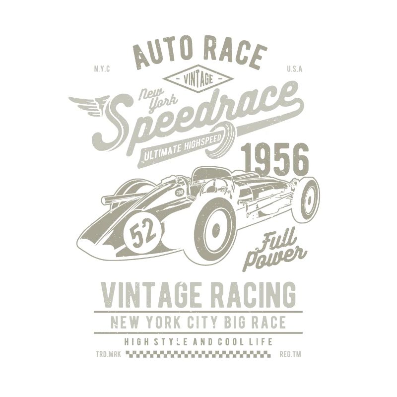 Course de voitures de course vintage