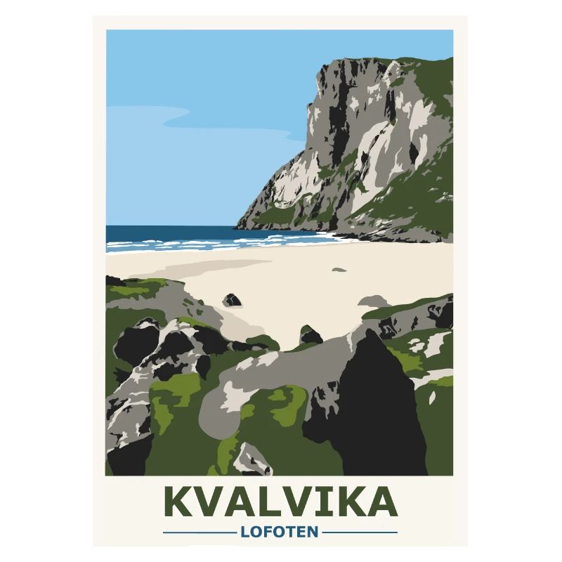 Kvalvika Beach Lofoten Norway Gift and Idea