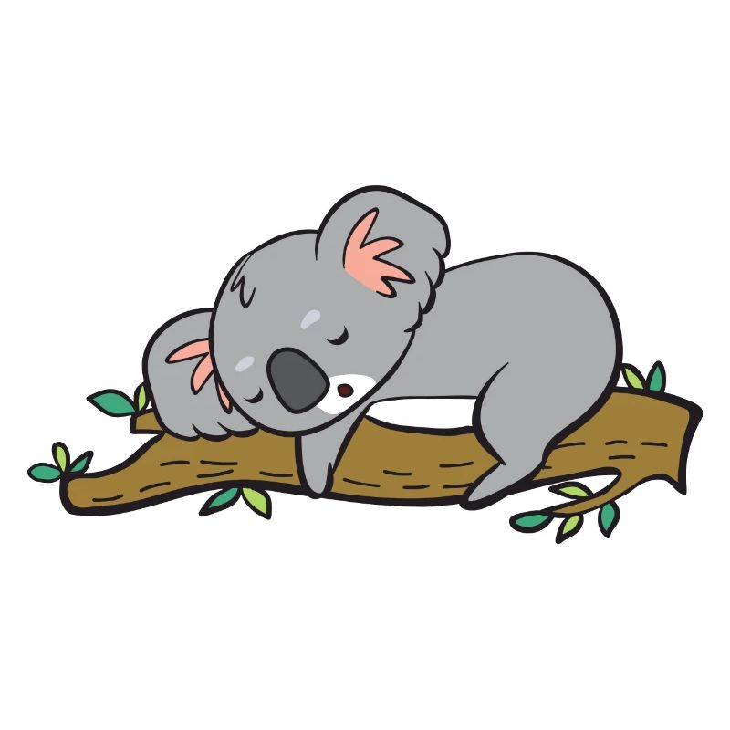 A cute koala is sleeping.