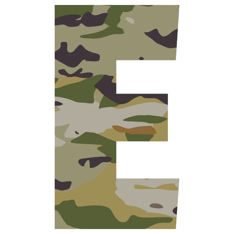 Lettre de camouflage E