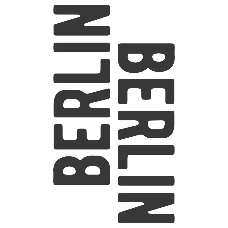 Berlin lettering Berlin Berlin slogan