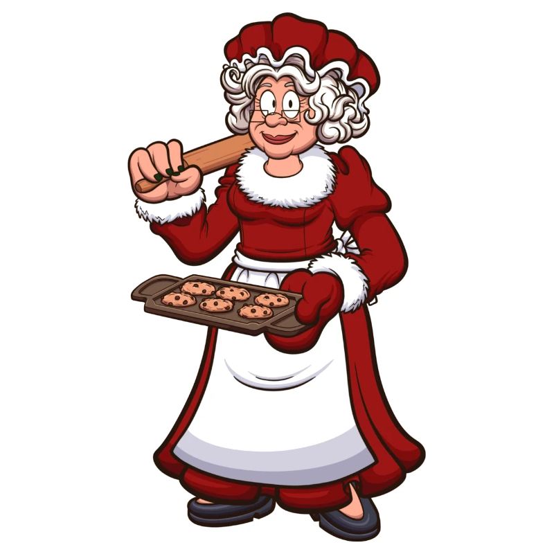 Mère Noël avec des biscuits