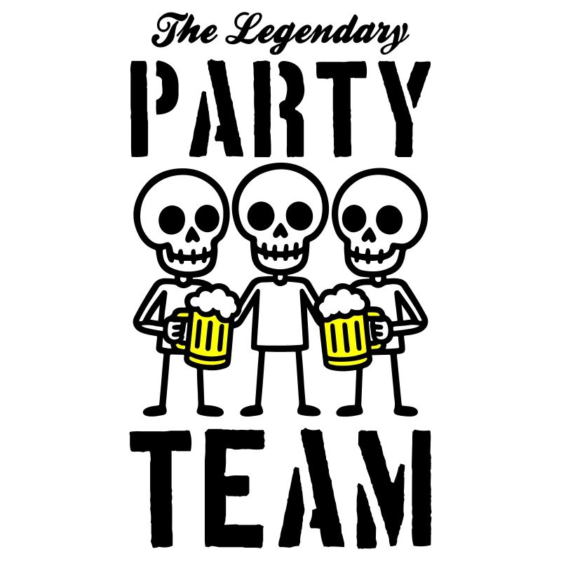 Skelett Bier Party Team