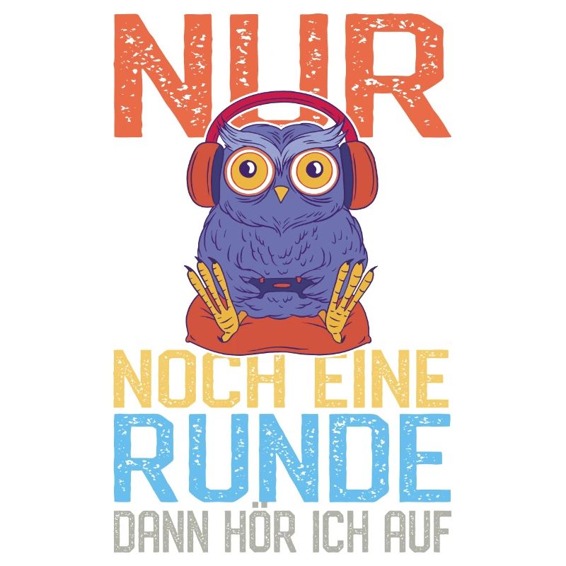 Lustige Gaming Eule - Streaming Computerspiele