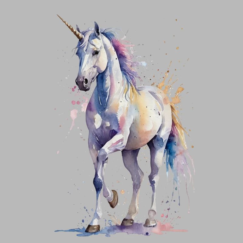 Ätherisches Einhorn - Aquarell