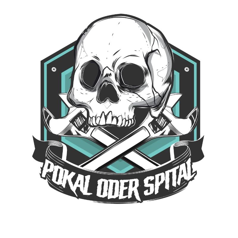 Pokal oder Spital Biker Mechaniker