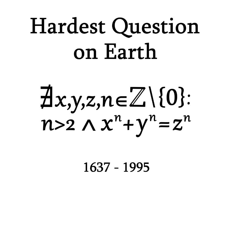 Fermat's Last Theorem Math Mathematician Nerd