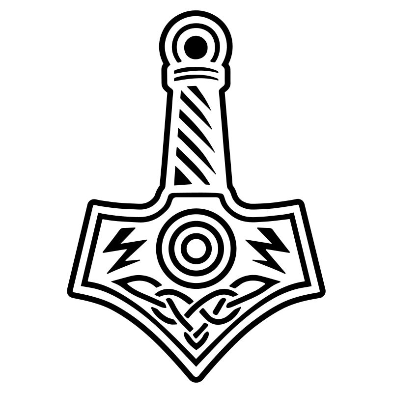 Thors Hammer Mjölnir Hammer des Gottes Thor