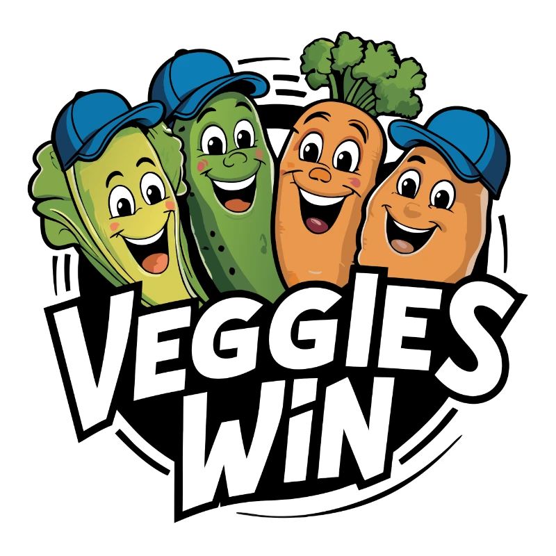 Sustainability Funny vegetables are happy for veggies