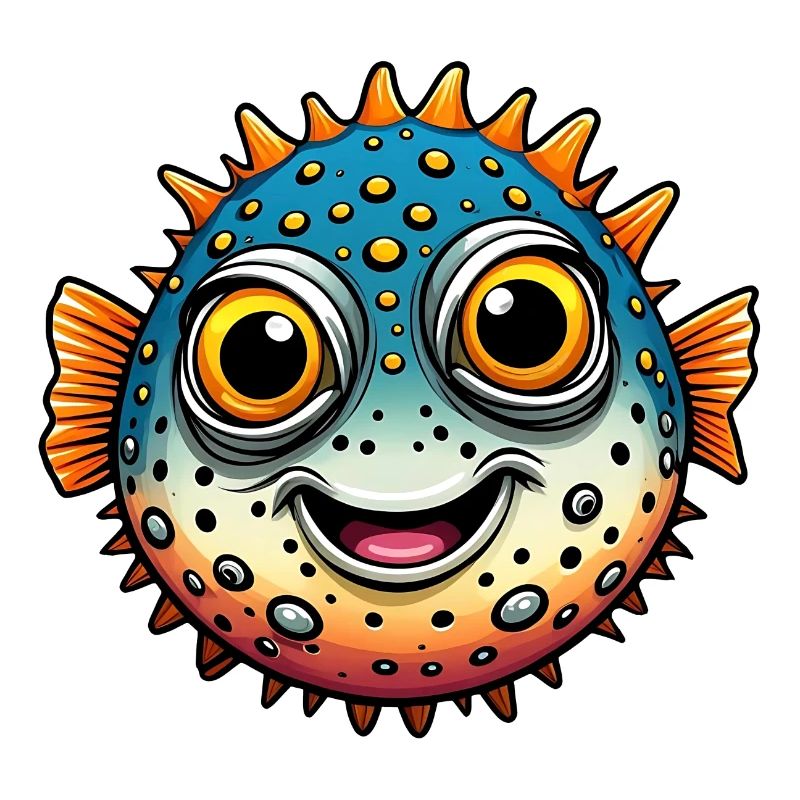 Funny Laughing Puffer Fish