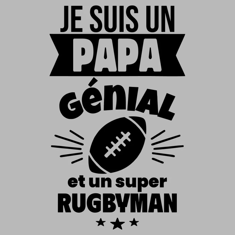 Papa génial & rugbyman – idée fête des pères