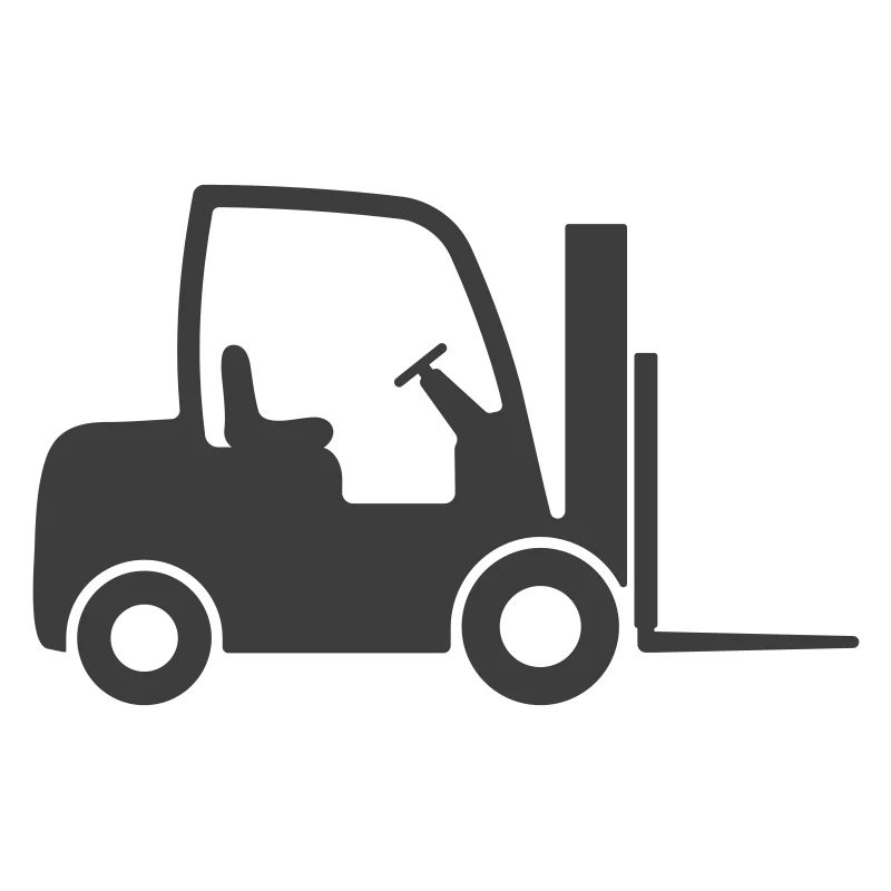 Symbol für Gabelstapler oder Gabelstapler. Logistisch