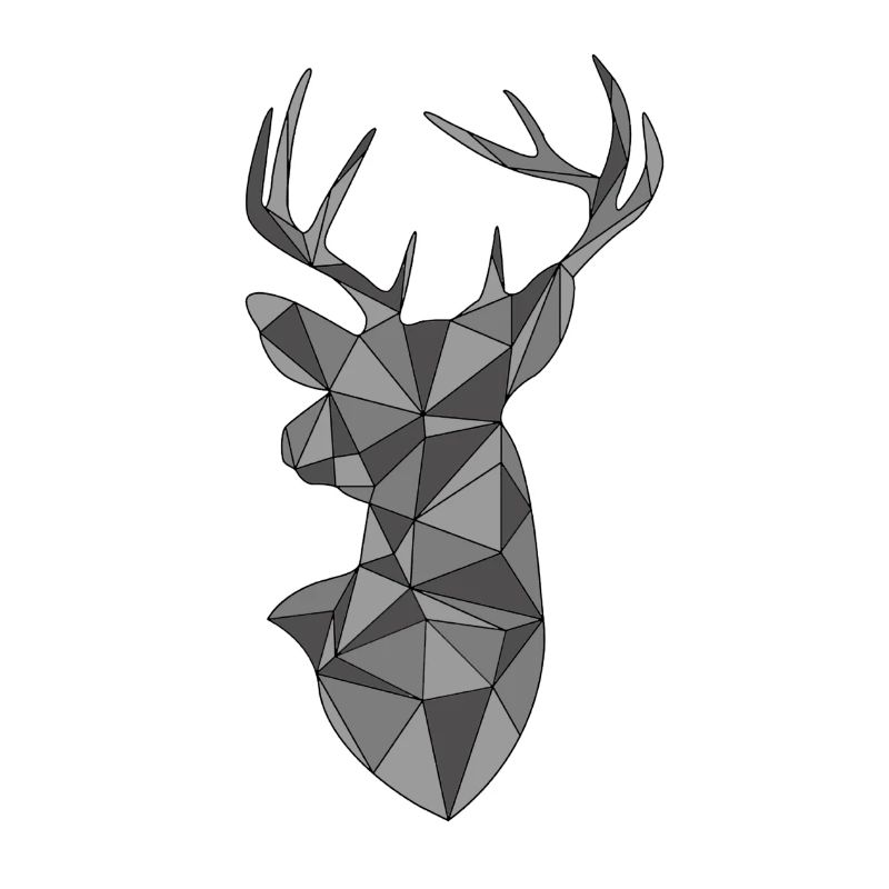 deer geometric shape hirsch geschenkidee