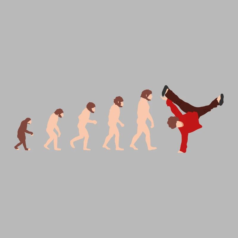 Evolution Breakdance Lustige Geschenkidee