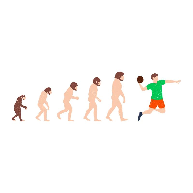 Evolution Handball Player Lustige Geschenkidee