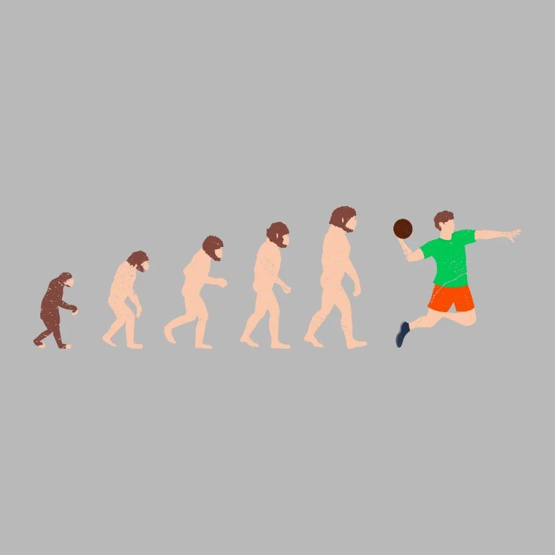 Evolution Handball Player Funny gift idea