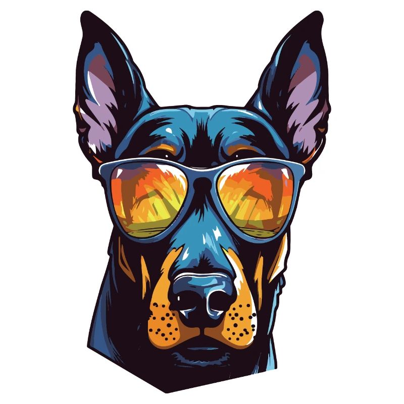 Doberman Dog Head Cool