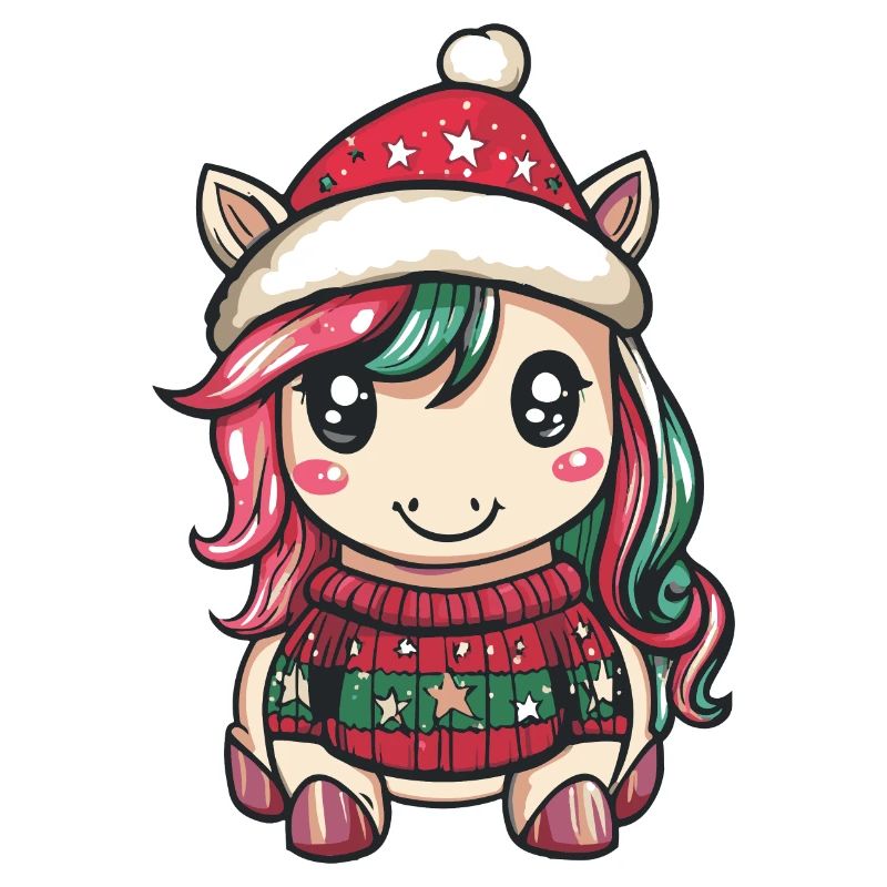 Einhorn Weihnachten Comic