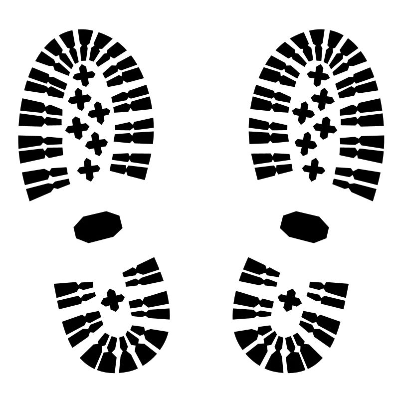 cheminer - chaussure, Empreinte