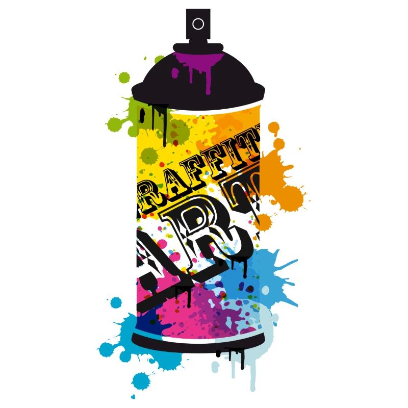 A spray can in graffiti style