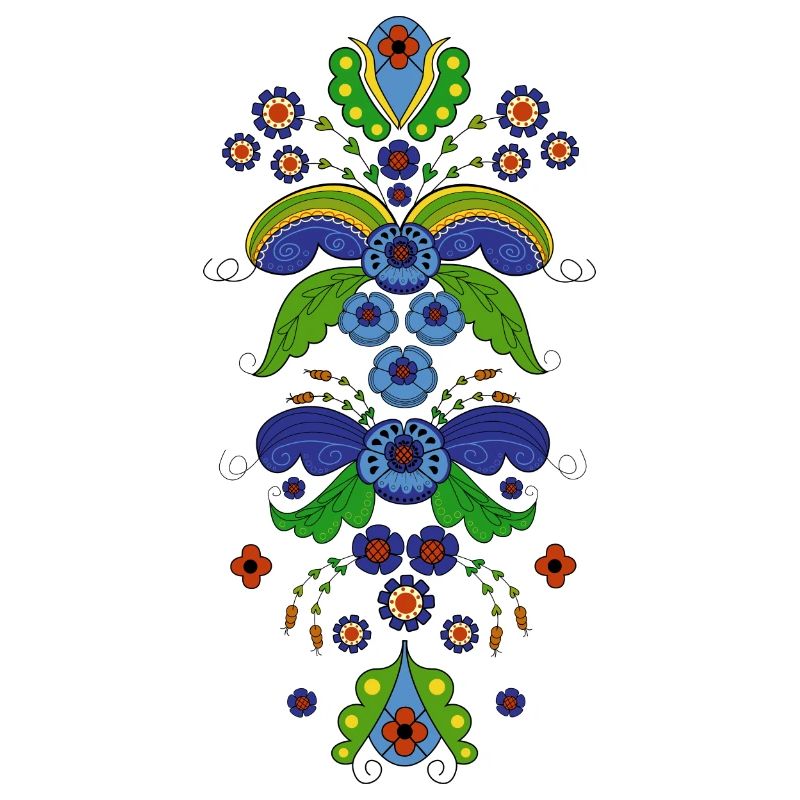 Folklore Blumen Kostüm - Kurbits