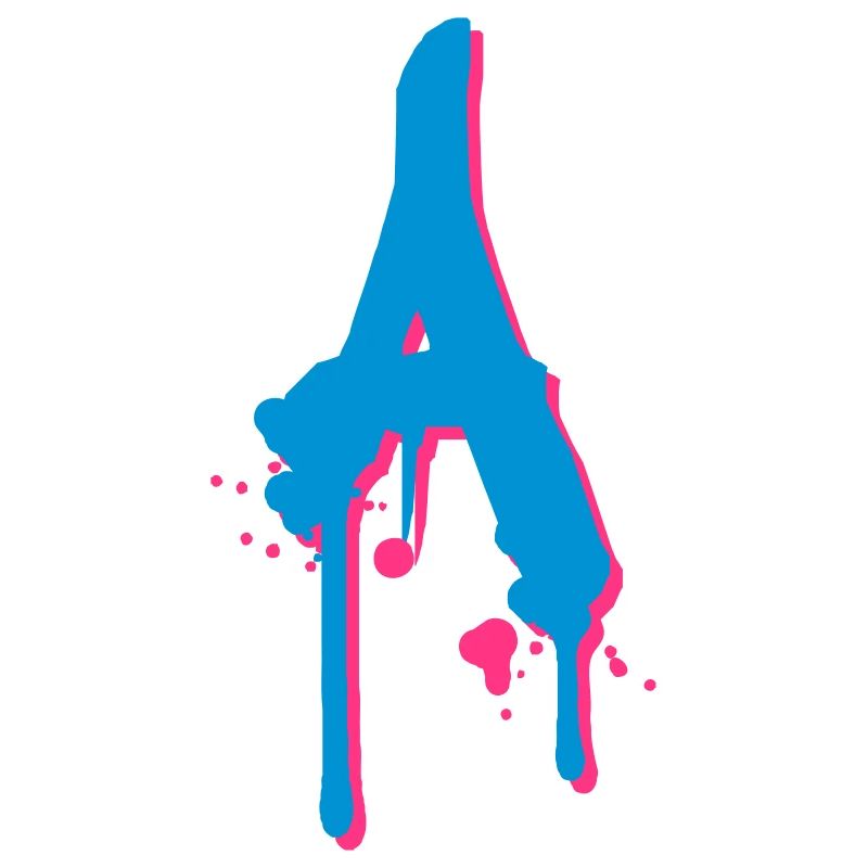 Un graffiti gouttes aspersion de sang Farbklex