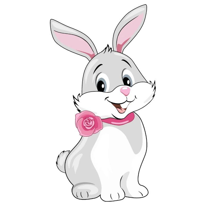 Cute happy smiling rabbit