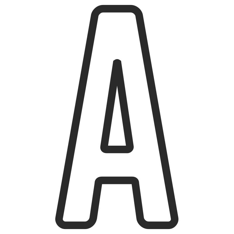 Buchstabe A Typodesign 