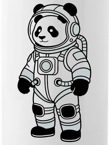 panda bear spacesuit