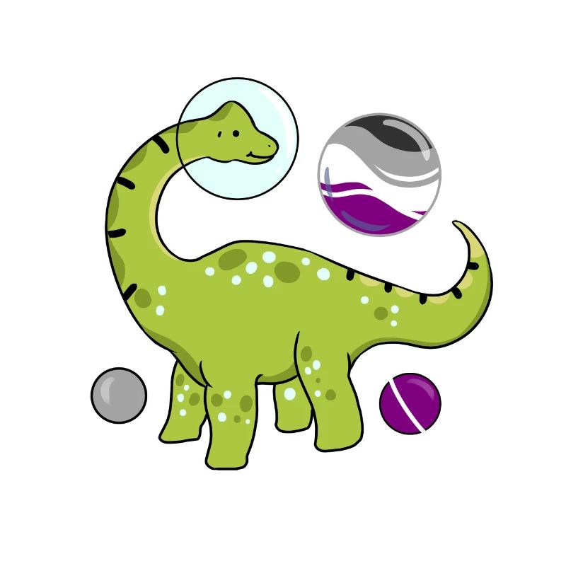 Brachiosaure dans l’espace Ace Pride