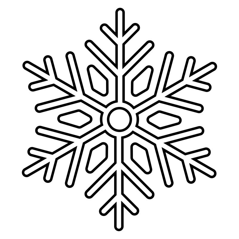 Winter: Icon Schneeflocke oder Schneekristall